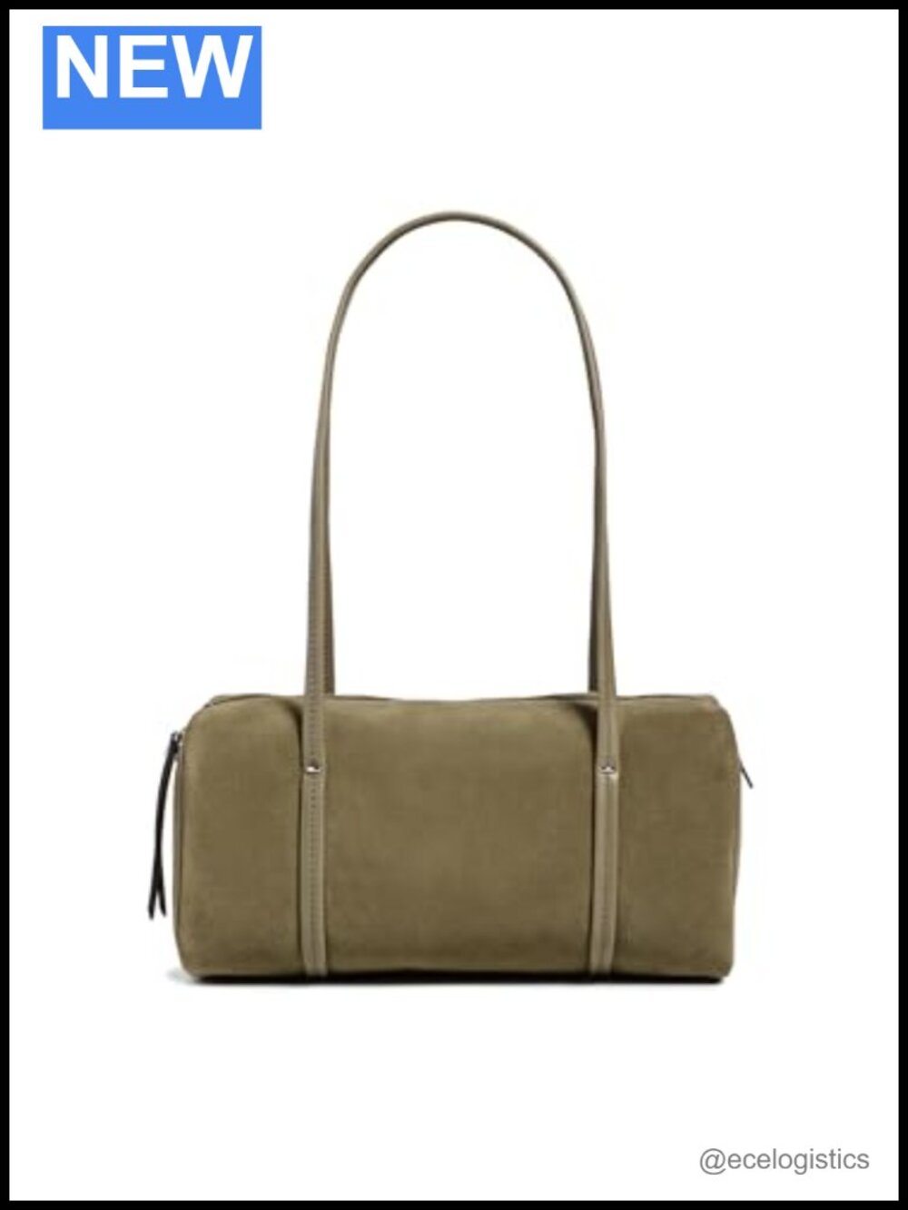 Madewell Suede Shoulder Bag Satchel Silver-Tone Hardware